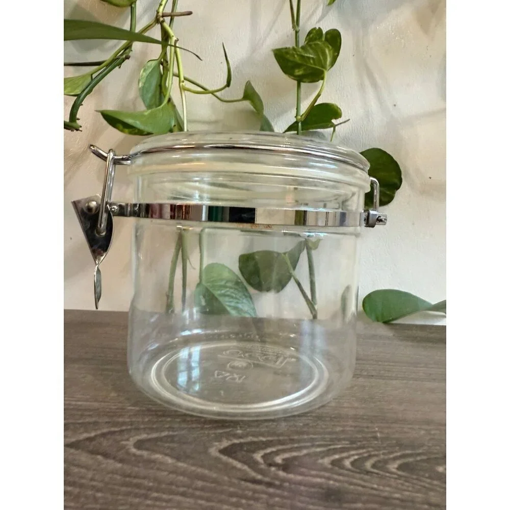 Oggi Clear Clamp Storage Jar with Lid